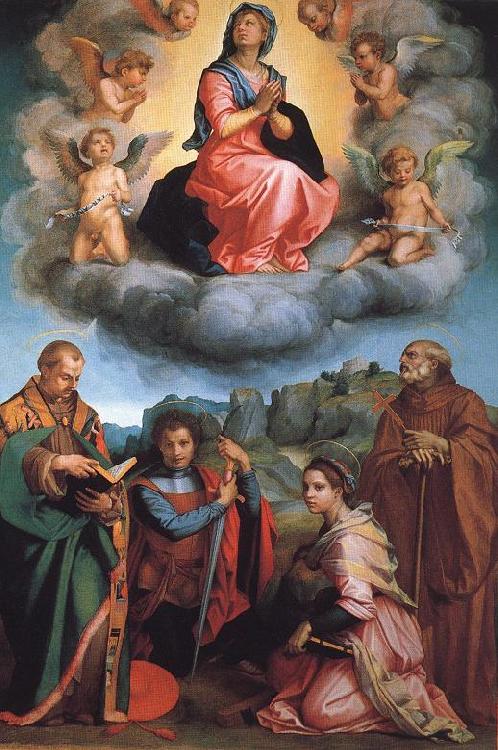 Andrea del Sarto Virgin with Four Saints Sweden oil painting art